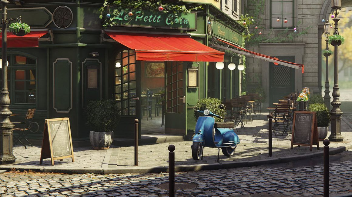 Bistro, the Parisian cafe scene built for rendering validation